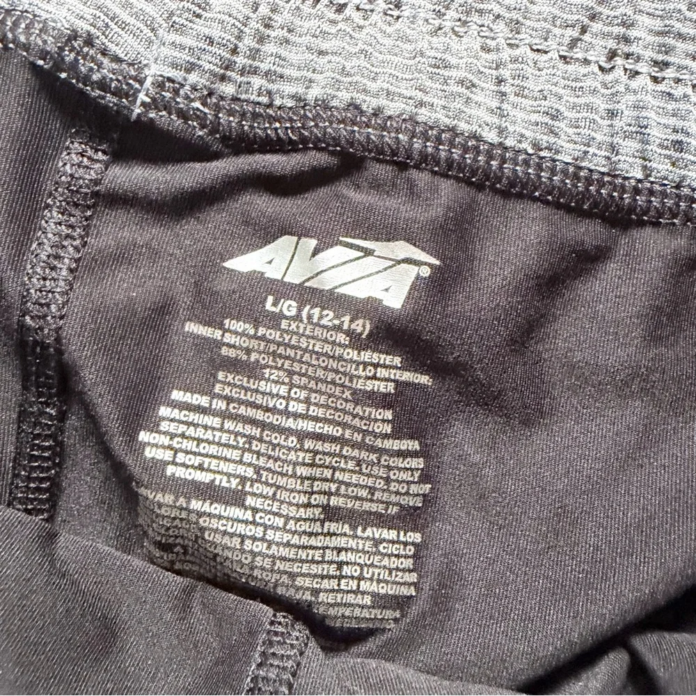 Avia Gray Two-Layer Athletic Shorts with Black Liner